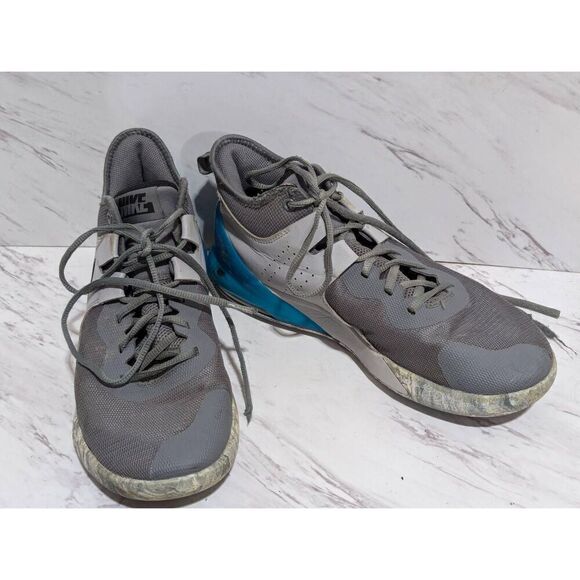 Nike Men's Blue & Gray Round Toe Lace-Up Closure High Top Sneakers Shoe Size 10 - Picture 9 of 9